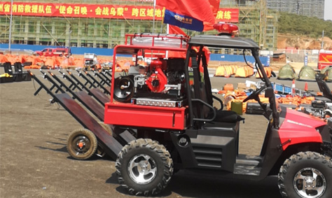 斯庫(kù)爾消防摩托車參與貴州消防地震救援實(shí)戰(zhàn)拉練
